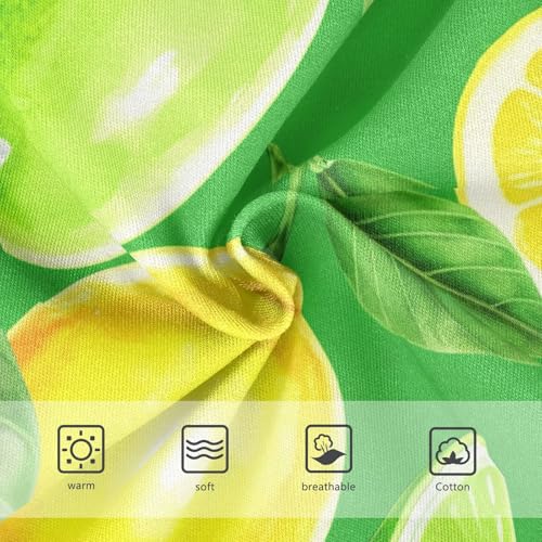 Sliced Yellow Lemons Limes Green Little Girl Panties Girls Underwear Toddlers Cotton Designer Kids Undies Briefs 2t3