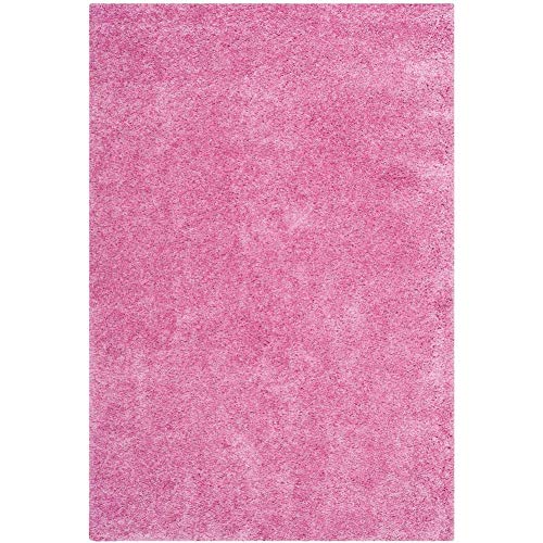 Image of Imra Carpet for Home Handwoven Fluffy Shag Collection with 2 inch Thickness 4.1 X 6.2 Feet (120X180 cm) Color Pink