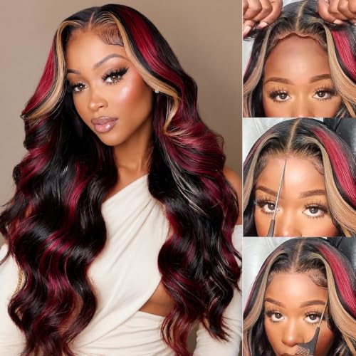 Laceart 13X6 Burgundy Lace Front Wig Human Hair 24 Inch 1B/27/99J