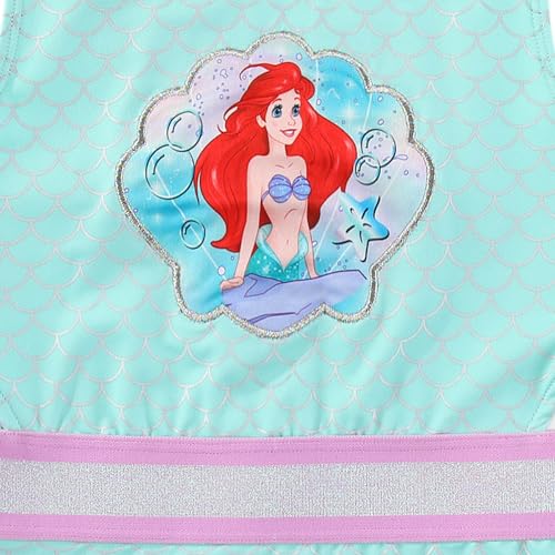 Image of Disney The Little Mermaid Girls UPF 50+ One Piece Bathing Suit for Toddler and Big Kids