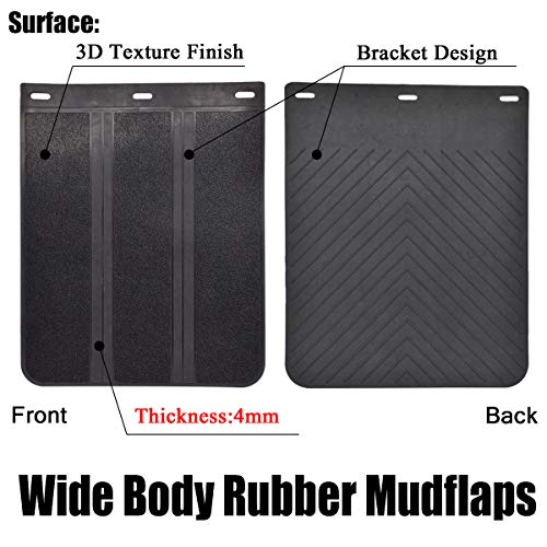 Image of 2pcs /Set Universal Heavy Duty Rubber Mud Flaps Car Pickup SUV Vans minivans Light Trucks RVs SUVs Semi-Truck Motor Home 4x4 4WD Off-Road Splash Guards Mudflaps Mudguards Dirty Traps 15 inchx12 inch