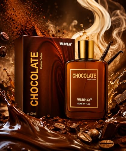 Image of Wildplay Chocolate Apparel Perfume for Men & Women - Sweet, Warm & Inviting Unisex Fragrance with Rich Cocoa Notes, Long-Lasting Scent, Perfect for Everyday & Gifting (100ml)