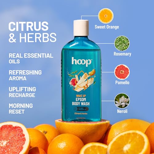 Image of hoop Epsom Body Wash Wake Up | Epsom Salt, Citrus & Herbs | 300ml