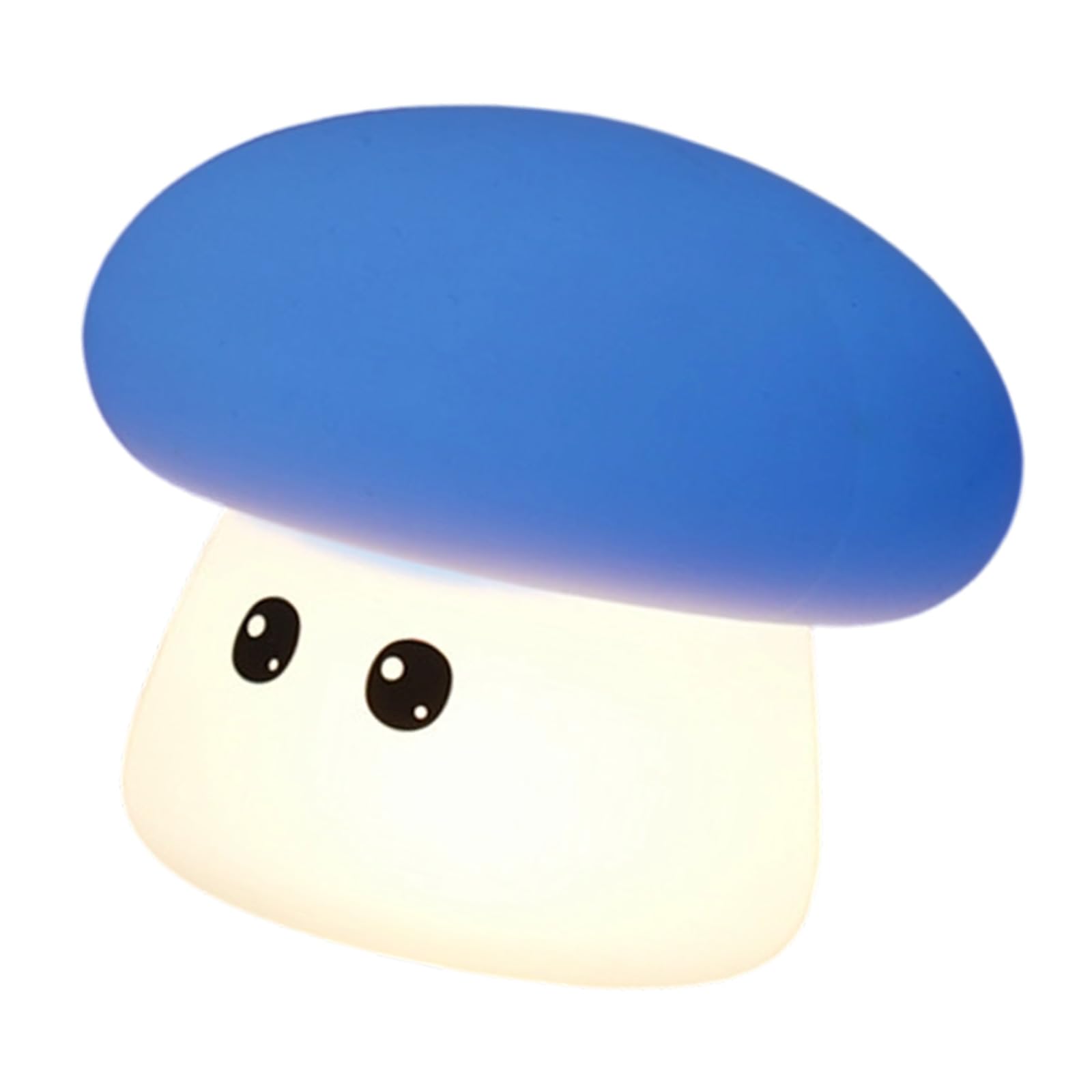 Hsioluted Blue Mushroom Night Light Silicone Bedside Lamp Silicone Texture Bedside Light Suitable For Children Bedroom Home Rechargeable Mushroom Lamps