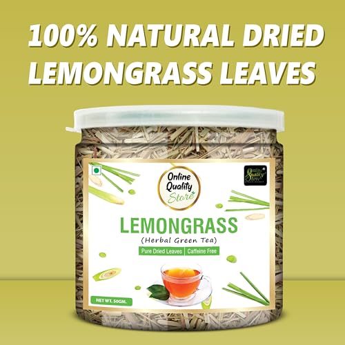 Image of Online Quality Store Natural Lemongrass Herbal Tea - 50g | Lemongrass Leaves | Caffeine-Free