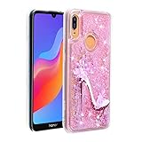 HMTECHUS Honor 8A Case Glitter Liquid Sparkle Floating Shiny Quicksand Clear Soft TPU Silicone...