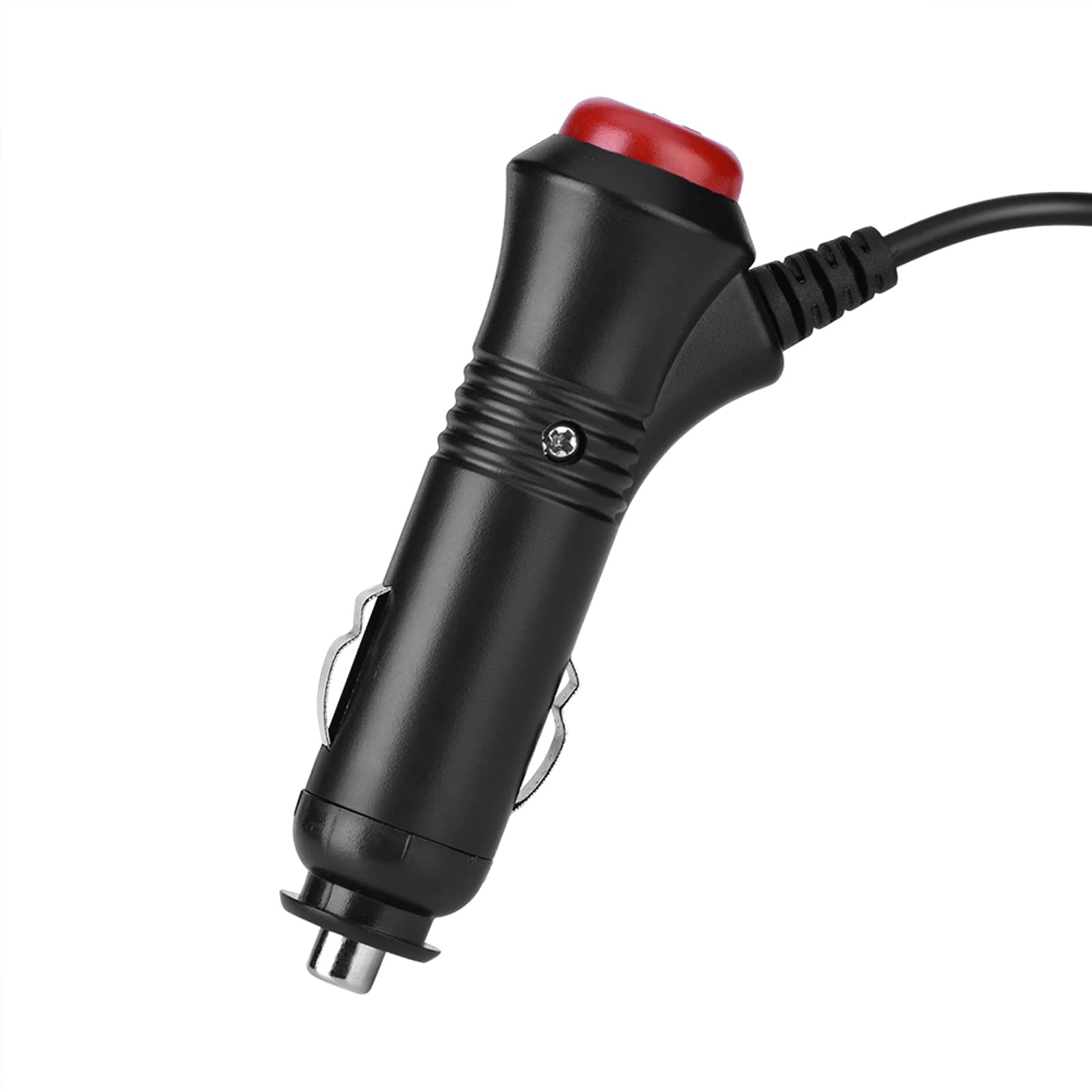 Cavo Adattatore per Caricabatterie per Accendisigari da 12 V Spina da 5,5 X 2,1 Mm con Interruttore e Indicatore Luminoso Custodia in ABS Resistente Lunghezza 1, M per Accessori per Auto