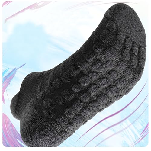 Men's Black & White Towel Bottom Sports Socks - One Size, Anti-slip, Sweat-wicking, Durable, Odor-resistant for Running2