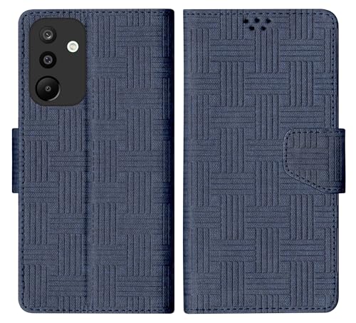 Image of SBMS Faux Leather Flip Cover for Samsung Galaxy M36 5G / Samsung Galaxy F36 5G Back Cover Case with Magnatic Closure | Inbuilt Stand | Card & Money Pocket (Mat Blue)