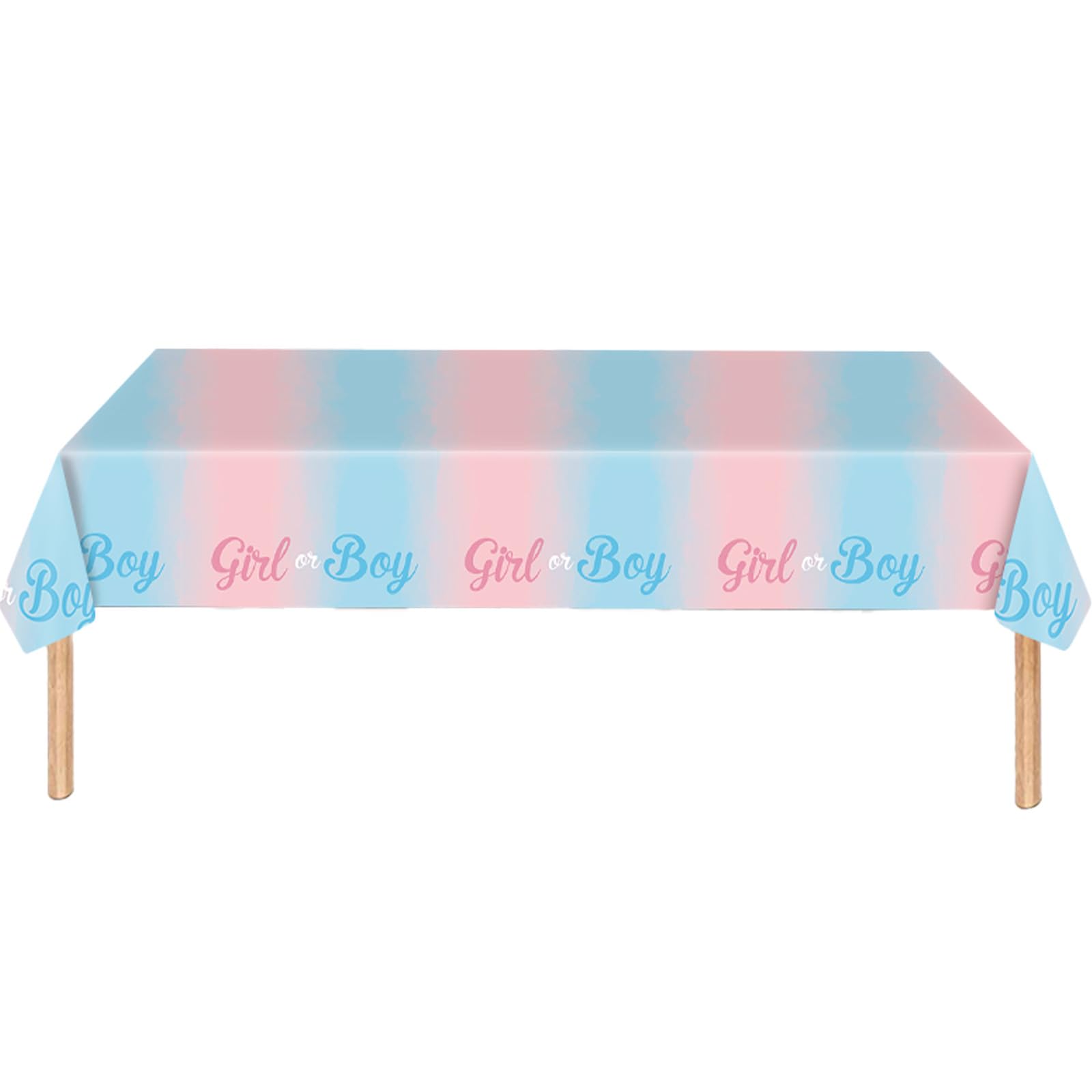 MOMAHUA Gender Reveal Party Tablecloth,137 * 274cm Pink and Blue Table Cloth for Baby Showe Party,Gender Reveal Table Cover for Girl Boy,Table Decorations Supplies