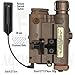 ACTIONUNION Airsoft PEQ-15 IR Laser + Visible Red Laser + White LED Flashlight (Tan)