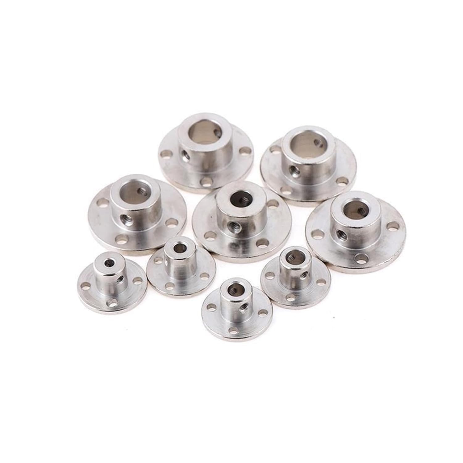Flanschkupplung, 9 PCS DIY Modell Zubehör Hohe Härte Metall Flansch Welle Kupplung Kupplung Motor Guide Welle Achse Lager Armaturen(3mm)