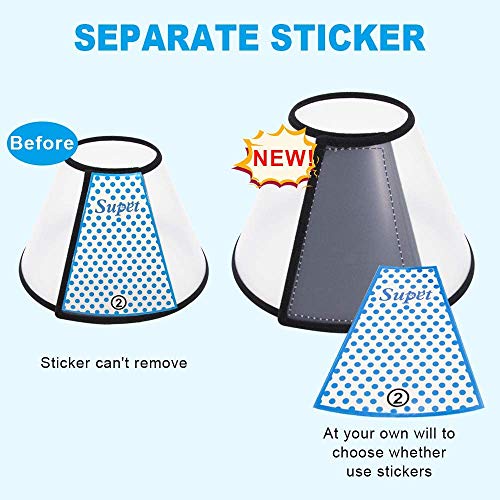 Supet Cat Cone Adjustable Pet Cone Pet Recovery Collar Comfy Pet Cone Collar Protective Collar for After Surgery Anti… - Image 8