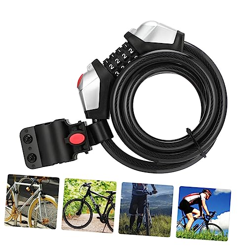 HONMEET 1 Conjunto De Bloqueio De Combinação De Bicicleta Cadeados Com Chave Cadeado De Bicicleta Ca
