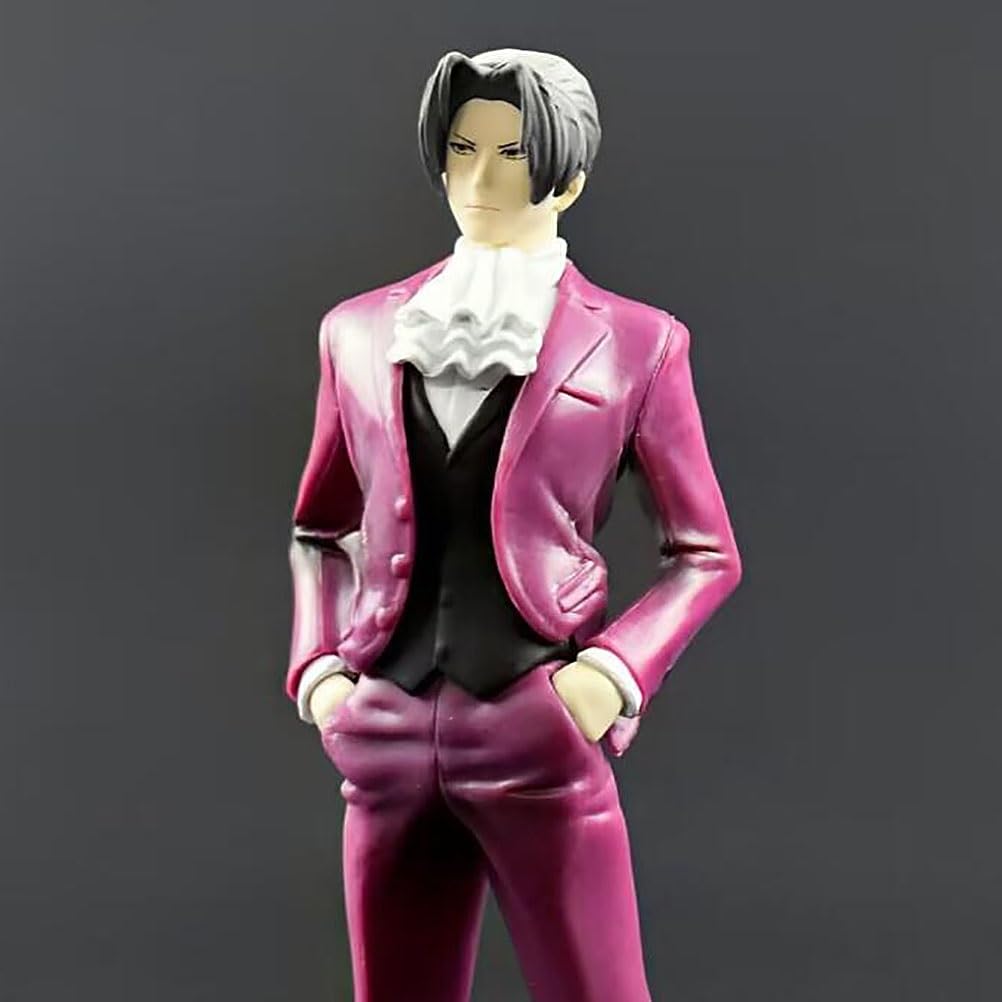 Figura De Miles Edgeworth De 10 Cm – Articulada, Con Piezas Intercambiables, De PVC Resistente, Ideal Para Decorar Y Coleccionar, Regalo Para Fans Del Anime