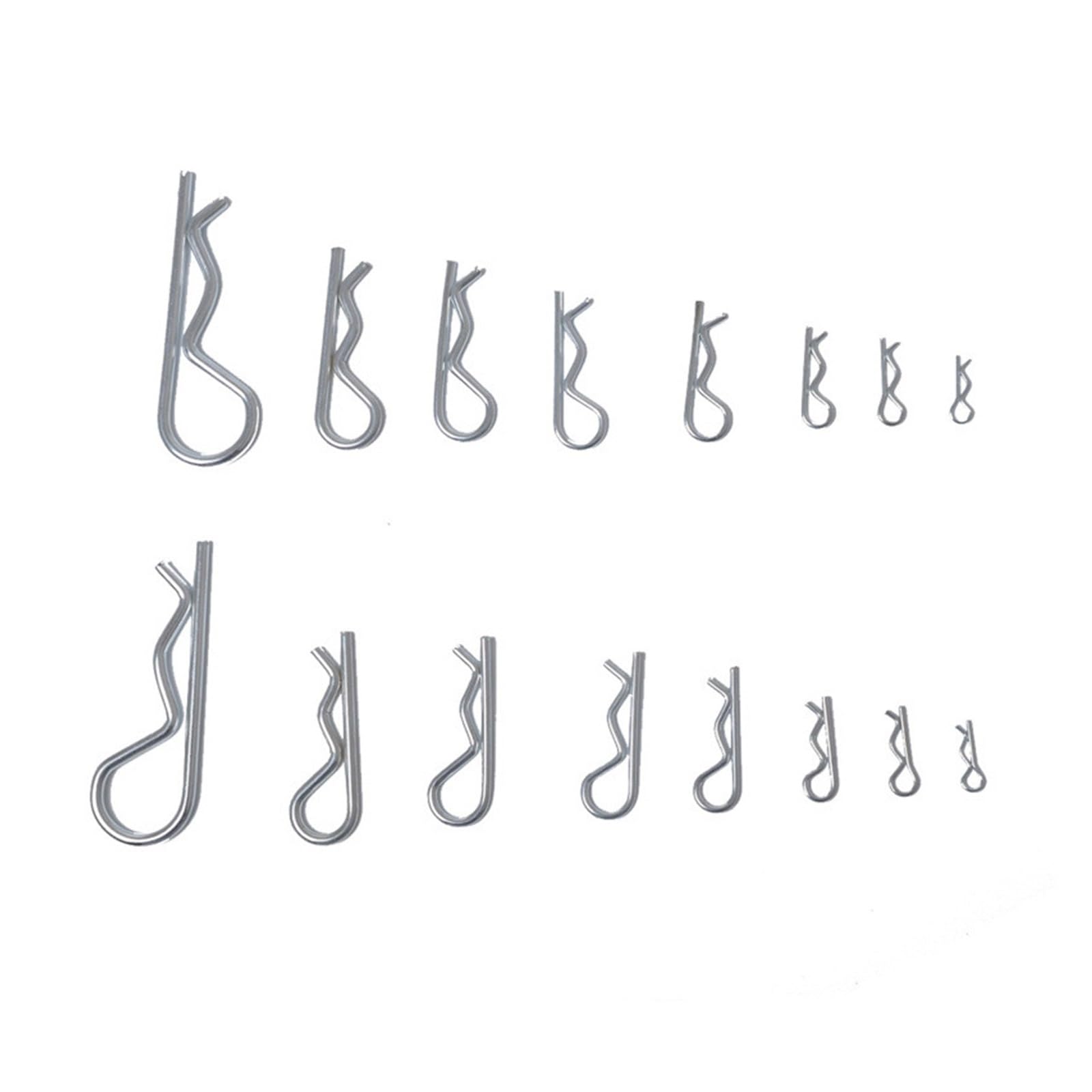 125 Stück robuste, verzinkte R-Anhängerkupplungsstifte aus Karbonstahl, Traktor-Clip-Splinte for Automechaniker, Garagen, Werkstätten