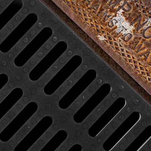 Rejilla de drenaje exterior Zerodeko de plástico resistente para canal de agua 6