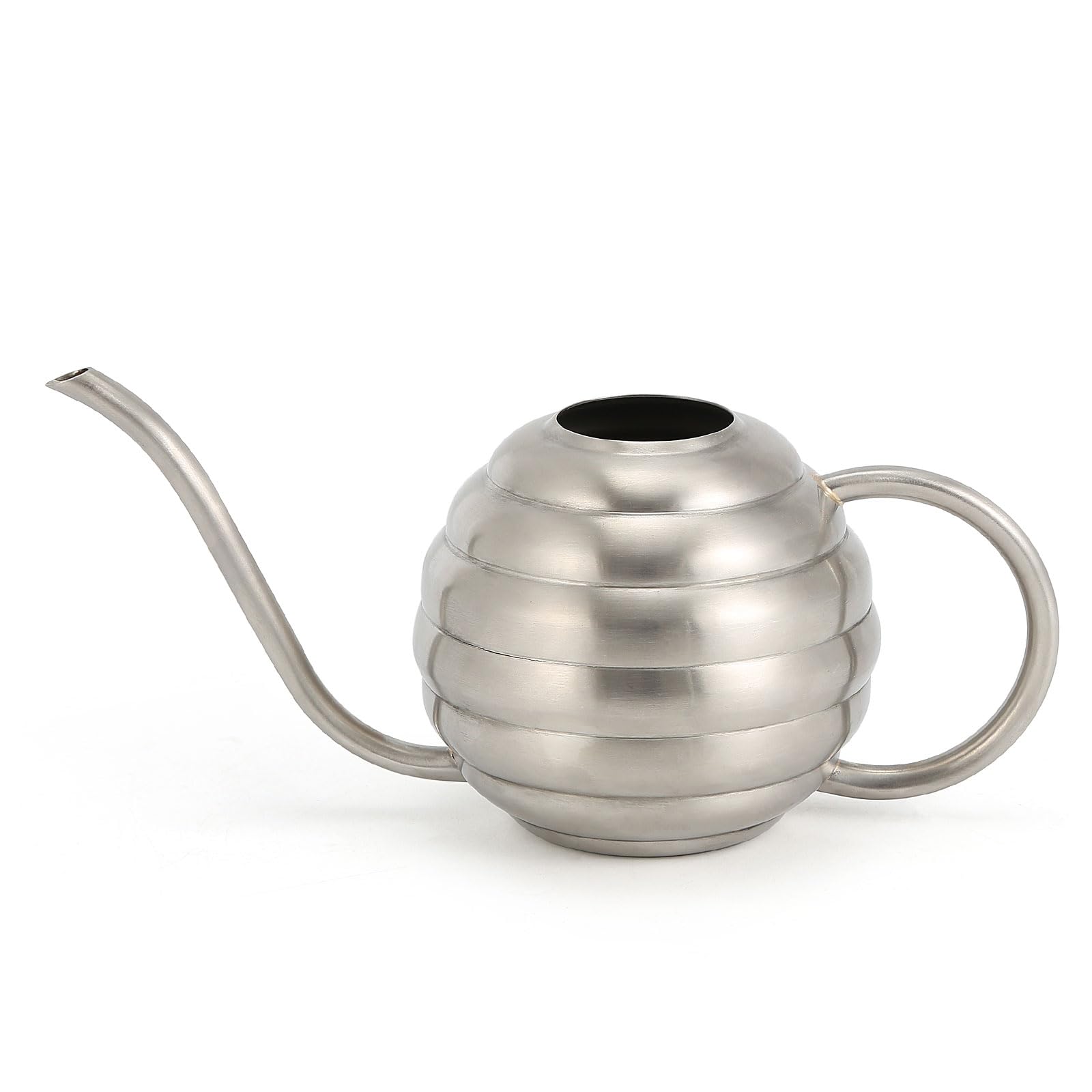 Lianshi Innaffiamento per piante,400 ml,Vaso per annaffiatura satinato in stile vintage,Opaco (argento)