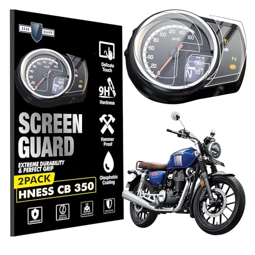 Image of [2Pack] Gear Guard Speed Meter Screen Protector For HONDA H NESS CB 350 || TFT Instrument Cluster Protector || Anti Scratch || HNESS CB350 Display Speedometer Console Accessory [Not Tempered Glass]