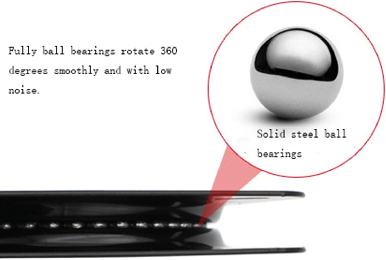 8-inch and 10-inch Turntable Base Sets, 360-degree Full Ball Bearing Rotation, Thickened Rust-Proof Black Painted Steel Plate(200 * 200 * 2.0mm)