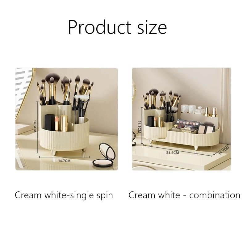 Schminktisch Organizer Make-up Kosmetik Organizer Box rotierenden Halter Badezimmer Kunststoff(Two layer)