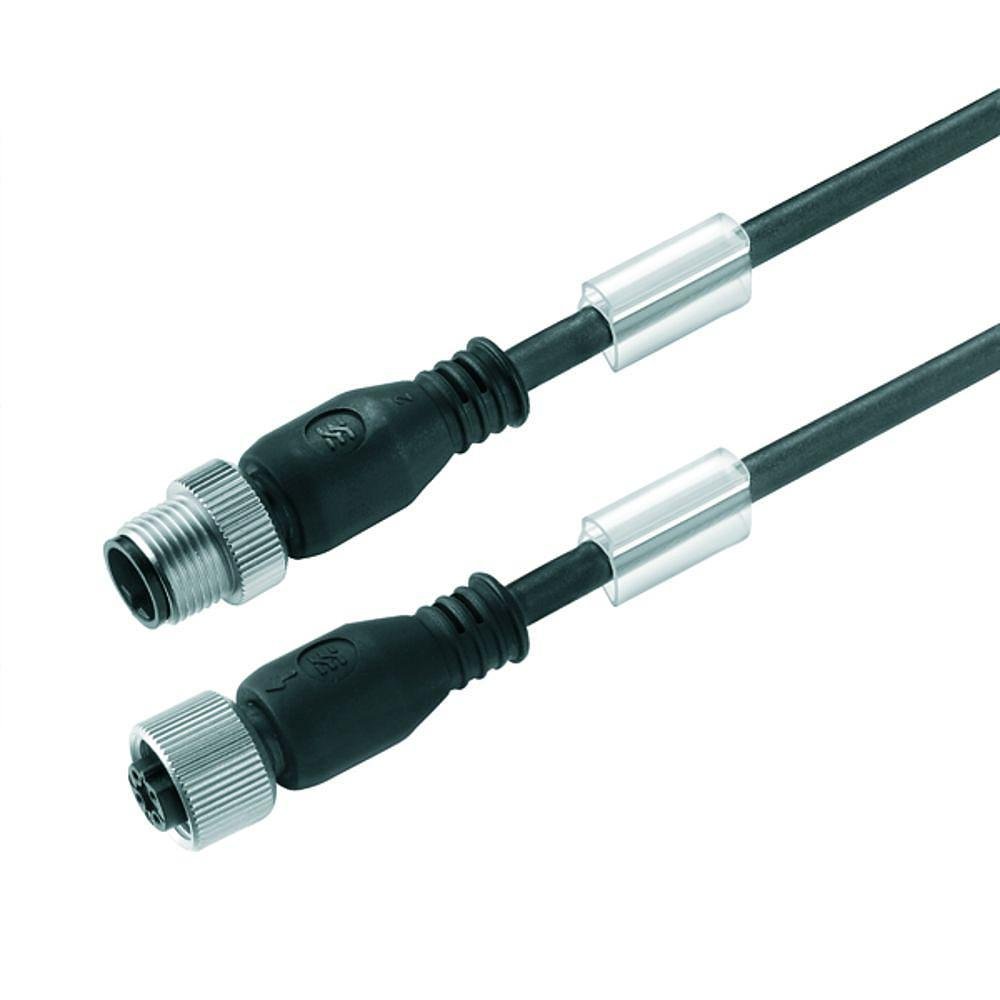 Connecteur femelle droit M12 Weidmüller cordon 5m pour liaison actionneur 8 pôles
