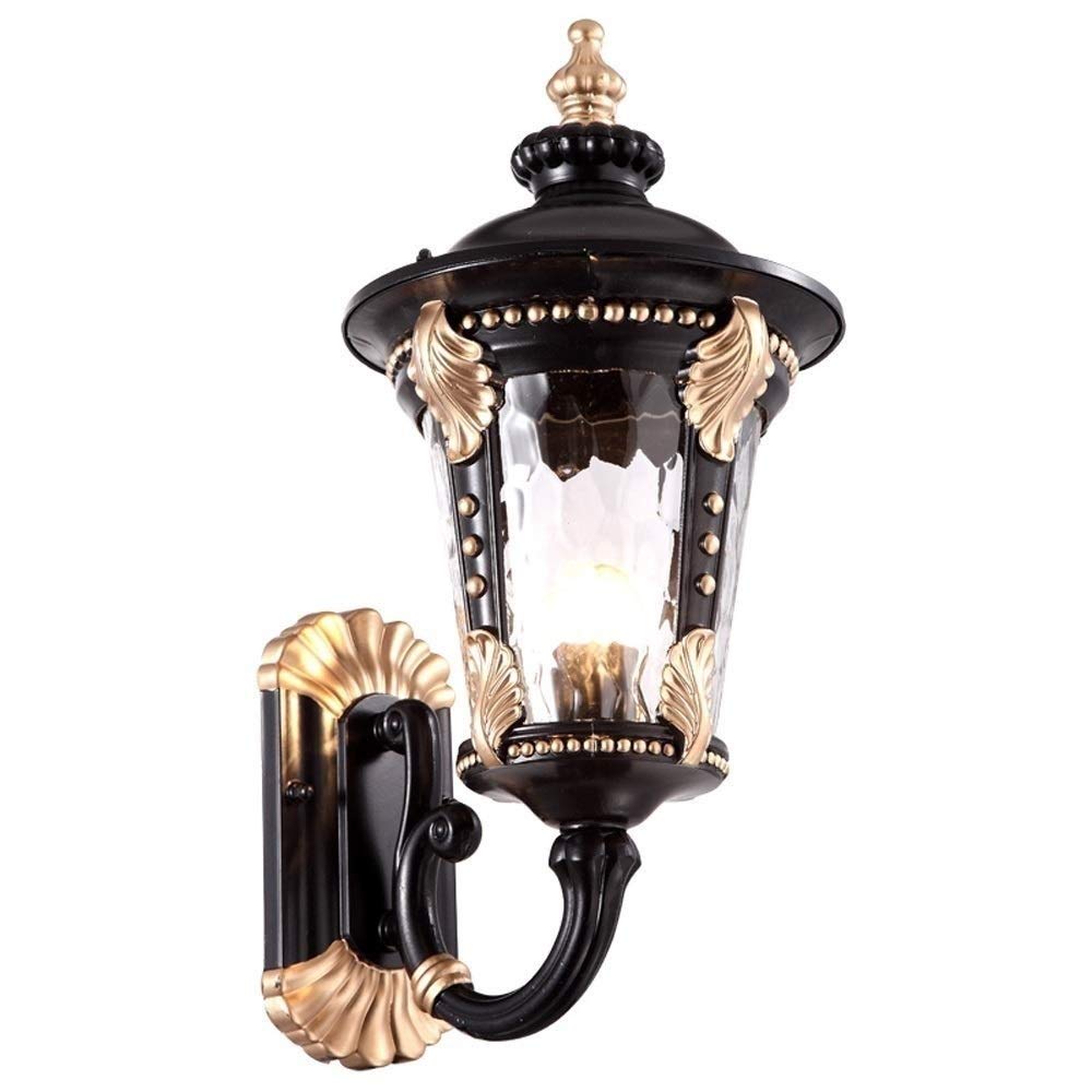 Oświetlenie ścienne Lampa ścienna Retro Zewnętrzna lampa ścienna Wodoodporna aluminiowa zewnętrzna lampa ścienna Wiejska szklana lampa ścienna Dekoracja ścienna Latarnia ścienna Wiktoria Antyczna kink