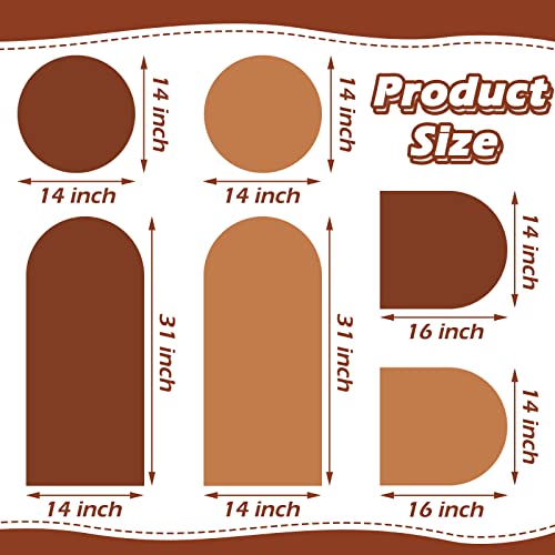 6 Pieces Arch Wall Decal Boho Wall Decal Peel And Stick Modern Polka Dot Decals Arch Wall Stickers Terracotta Wall Decor Art Murals Wall Decal Removable Minimalist Wallpaper For Bedroom Living Room #TOP2