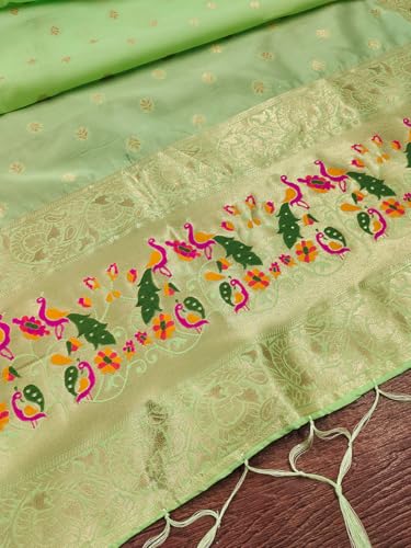 Image of DEVANGI Women's Pathni Banarasi Silk Unstitched Salwar Suit Dress Material With Dupatta