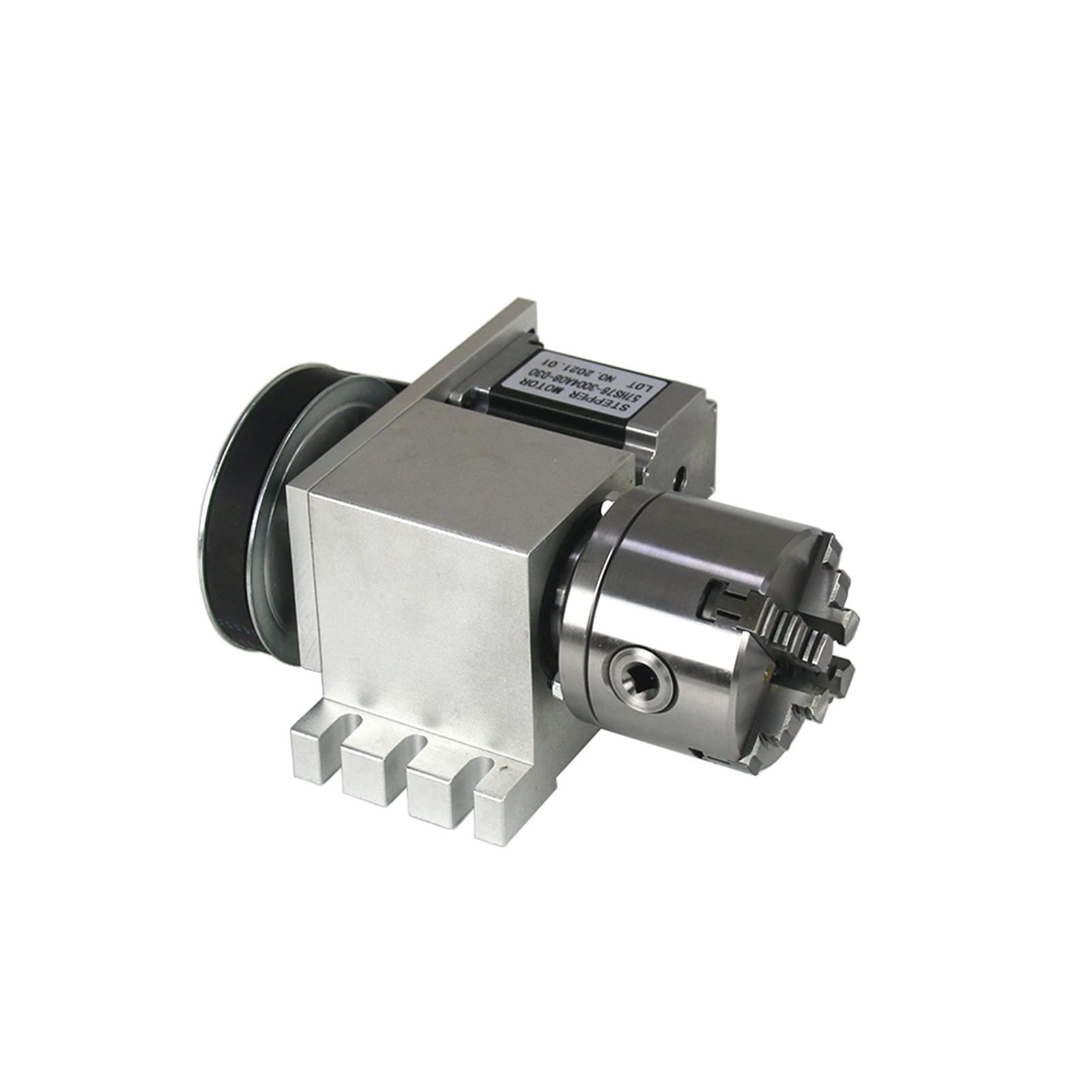 Torno, Caja De Cambios Planetaria Del Motor Paso A, Indexación La Cabeza Portabrocas 3 4 Mordazas,para bricolaje CNC(Four claws)