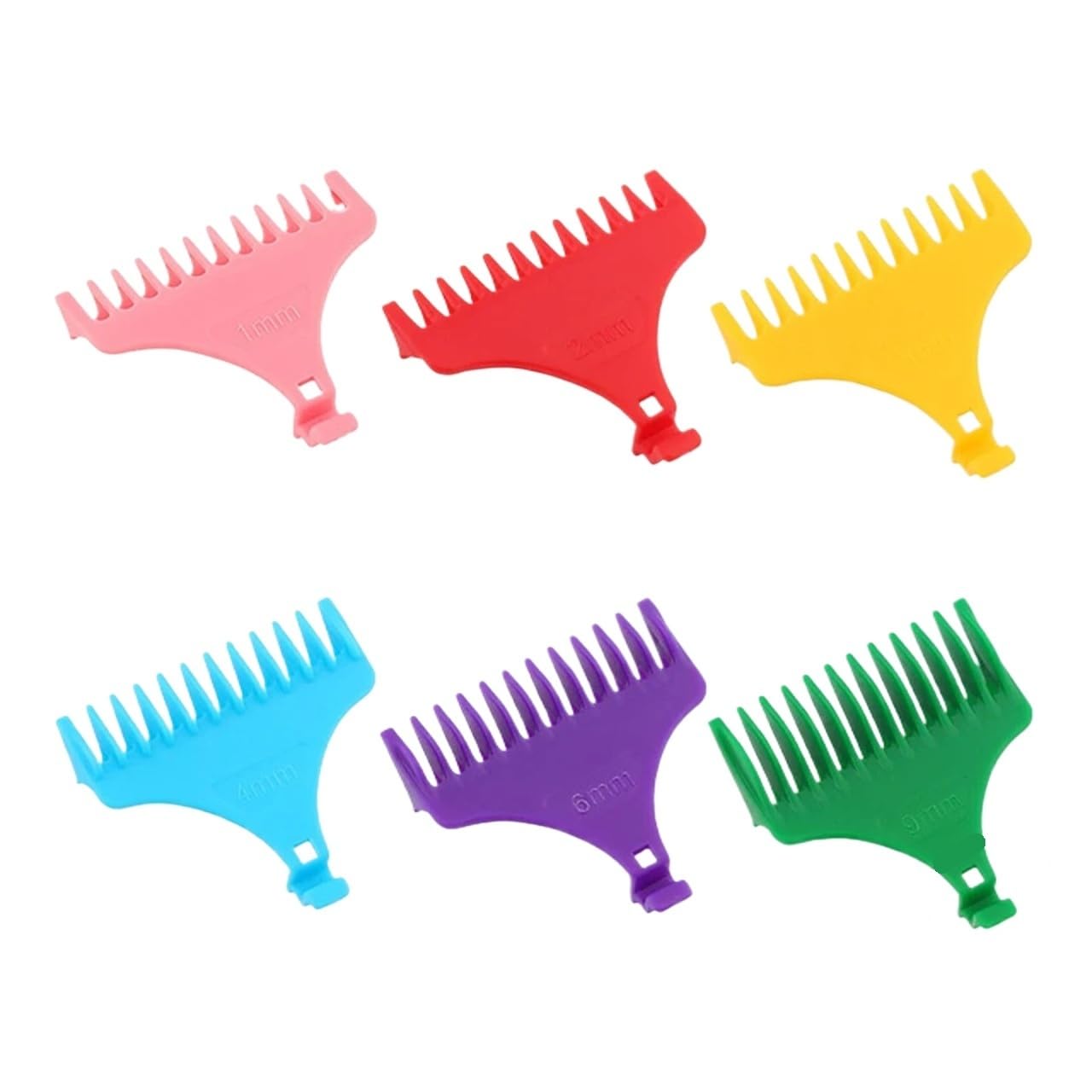 6/8 piezas para recortadora de pelo de 1/2/3/6/9 mm, peine de límite universal, accesorios de peluquería (6 unidades, enchufe B)