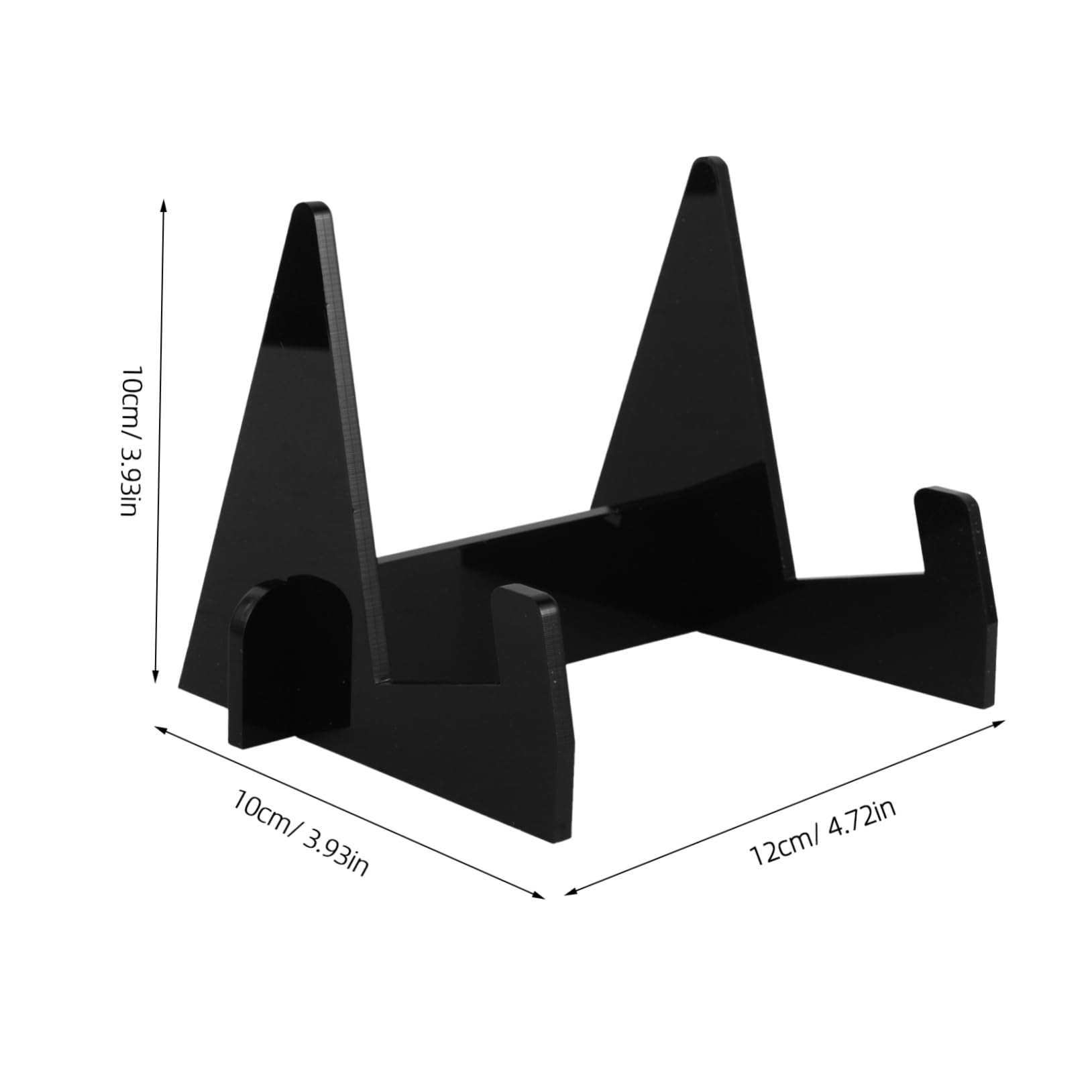 HAPINARY Transparent Acrylic Book Stand Holder Desktop Display Stand for Offices Kitchens and Libraries Easy to Clean and Water Resistant Black