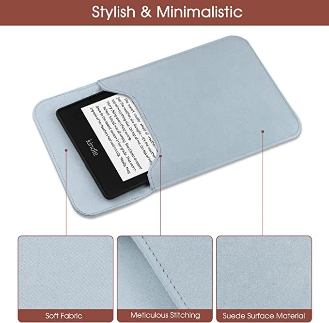 Image of Sleeve Case for 6.8 inch E-Reader Compatible Paperwhite 11th 2021 /Paperwhite Signature Edition 2021 Sleeve Bag Pouch Case Cover for 6-6.8'' Kobo /Tolino /Pocketbook 6-inch ebook Reader,Blue