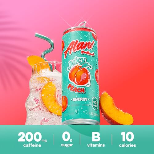 Alani Nu Juicy Peach Sugar Free Energy Drink (Pack of 12) - image 5