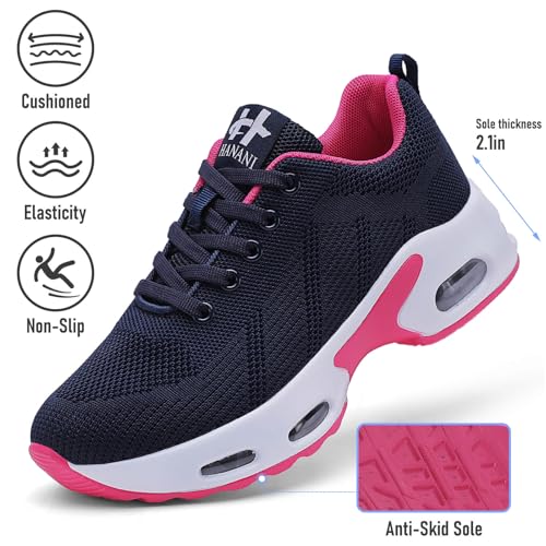Womens Orthopedic Trainers Running Shoes Air Cushion Athletic Sports Lightweight Tennis Walking Sneakers Casual Mesh Breathable Ladies Fashion Plantar Fasciitis Jogging Shoes - Image 3
