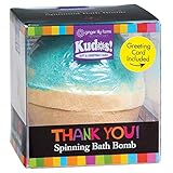 Ginger Lily Farms Botanicals Kudos Spinning Bath Bomb & Greeting Card, Thank You Single Flower