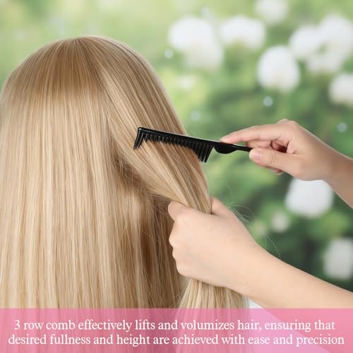 Set de 4 peines de 3 filas para cabello natural miniatura 5