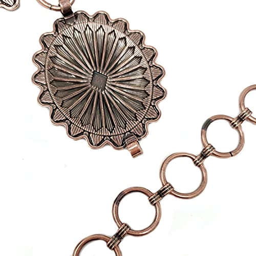 Western Concho Fashion Chain Belt Western Flower Concho3