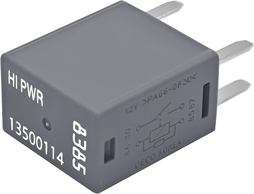 Miniatura 7 de Relé 135001148385 (juego de 2)  12 V CC 40 A 4 pines para ventilador de aire acondicionado, relé 135001148385 compatible con modelos de vehículos GM