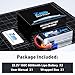 Zeee 6S Lipo Battery 6000mAh 22.2V 100C with EC5 Connector Soft Pack RC Battery for RC Car Truck RC Airplane Helicopter Quadcopter Boat (2 Packs)