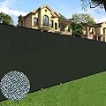 Sunnyglade 6 feet x 100 feet Privacy Screen Fence Heavy Duty Fencing Mesh Shade Net Cover for Wall Garden Yard Backyard (Green, 6 ft X 100 ft)