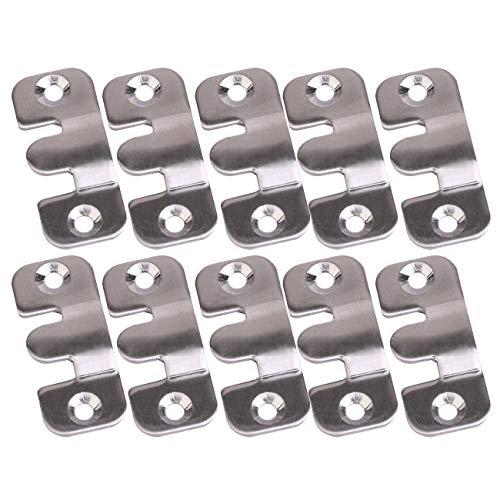 Image of Z Clip Brackets Interlock Hanging Buckles, Small (10 Pack) | Made from Stainless Steel, Durable & Long Service Life, Easy to Operate and Use, Heavy Duty Picture Frame Hanger