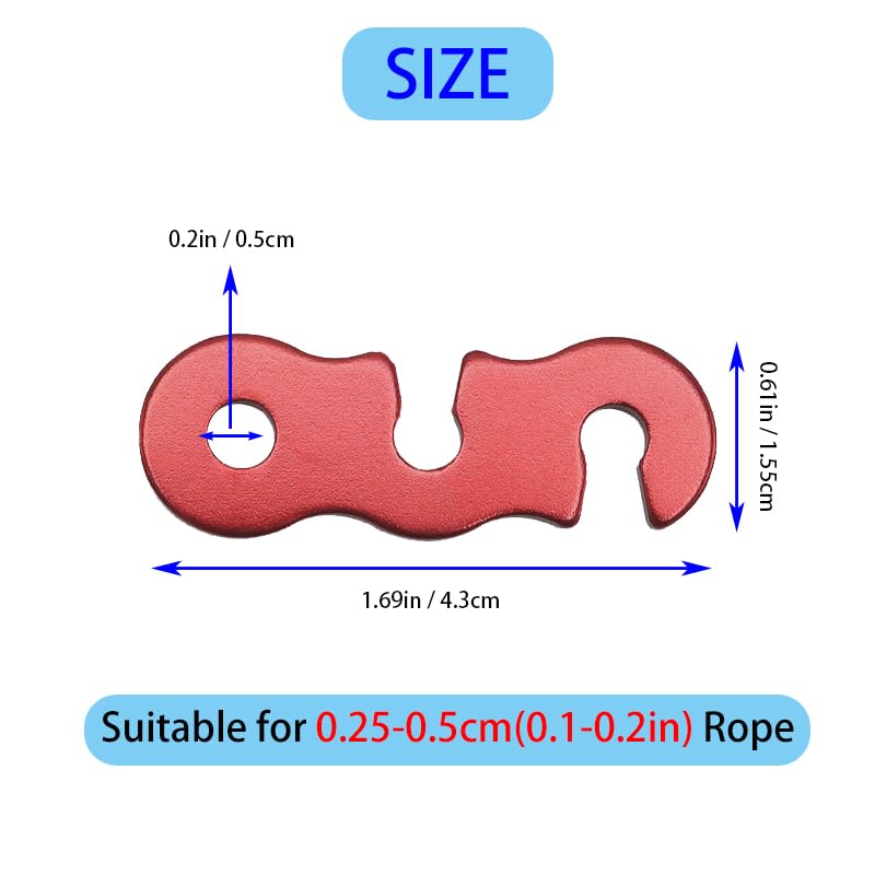 Kuyafenni Guyline Tensioner Aluminum Alloy Paracord Rope Tightener, Camping Rope String Tightener of Outdoor Tent Camping Hiking Backpacking Activity Accessories 27pcs