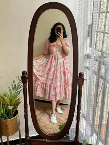 Image of Women's Rayon Printed Anarkali Kurta for Women and Girls, Regular Wear