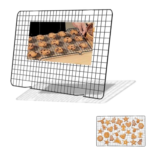 CHEFZOCO Rejilla de horno Para Enfriar, Rejilla para Hornear de Alambre, Rejilla Rectangular para repostería, Apta para enfriar alimentos después de hornear, Acero Cromado, 40.5 X 25.5 cm