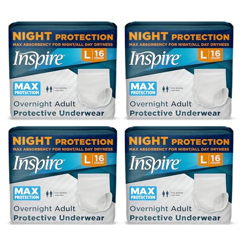 Image of Inspire Adult Diapers Women or Men - MAX Absorbency | Our Most Absorbent and Dry, Incontinence Underwear for Women or Men | Leak Proof Diaper Overnight or Daytime for Heavy