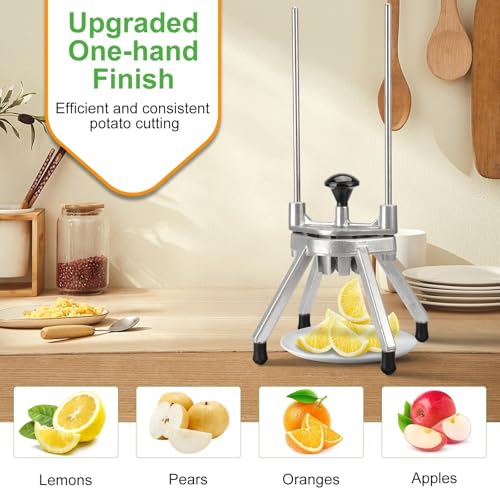 Cortador de frutas comercial, cortador de limón/lima resistente de 8 secciones con hoja de acero inoxidable para bares, restaurantes, fiestas y herramientas de cocina