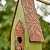 Glitzhome 13.25''H Hanging Birdhouse Retro Green Distressed Solid Wood Bird House for Outdoor