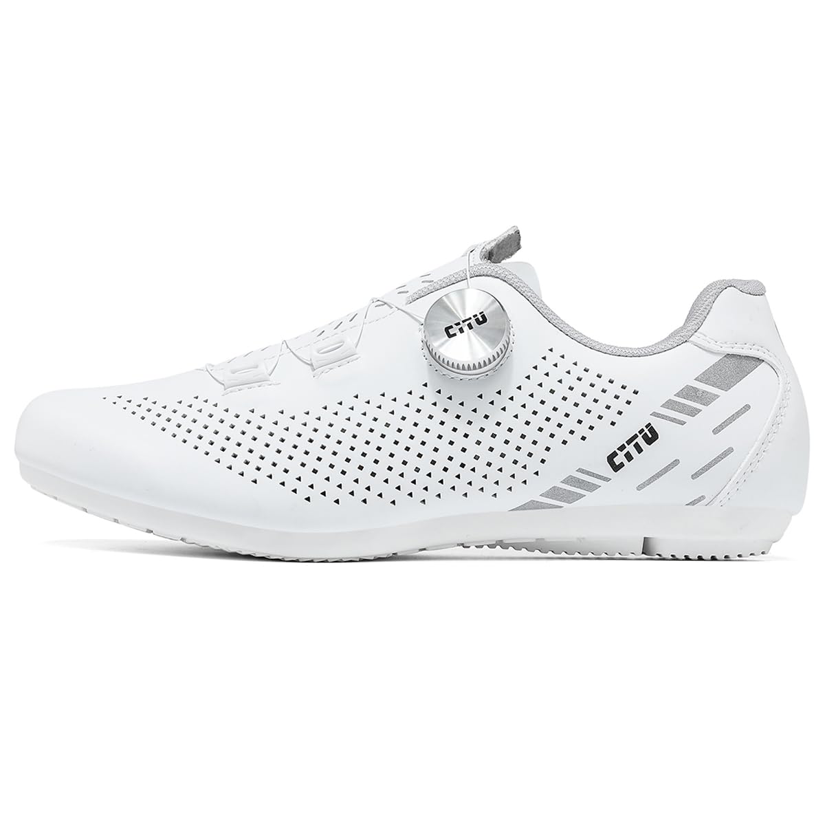 Scarpe Ciclismo Senza Attacchi Uomo, Antiscivolo Scarpe da Strada e Mountain Bike Nessun Tacchetto con Sistema di Lacci A Rotazione Rapida