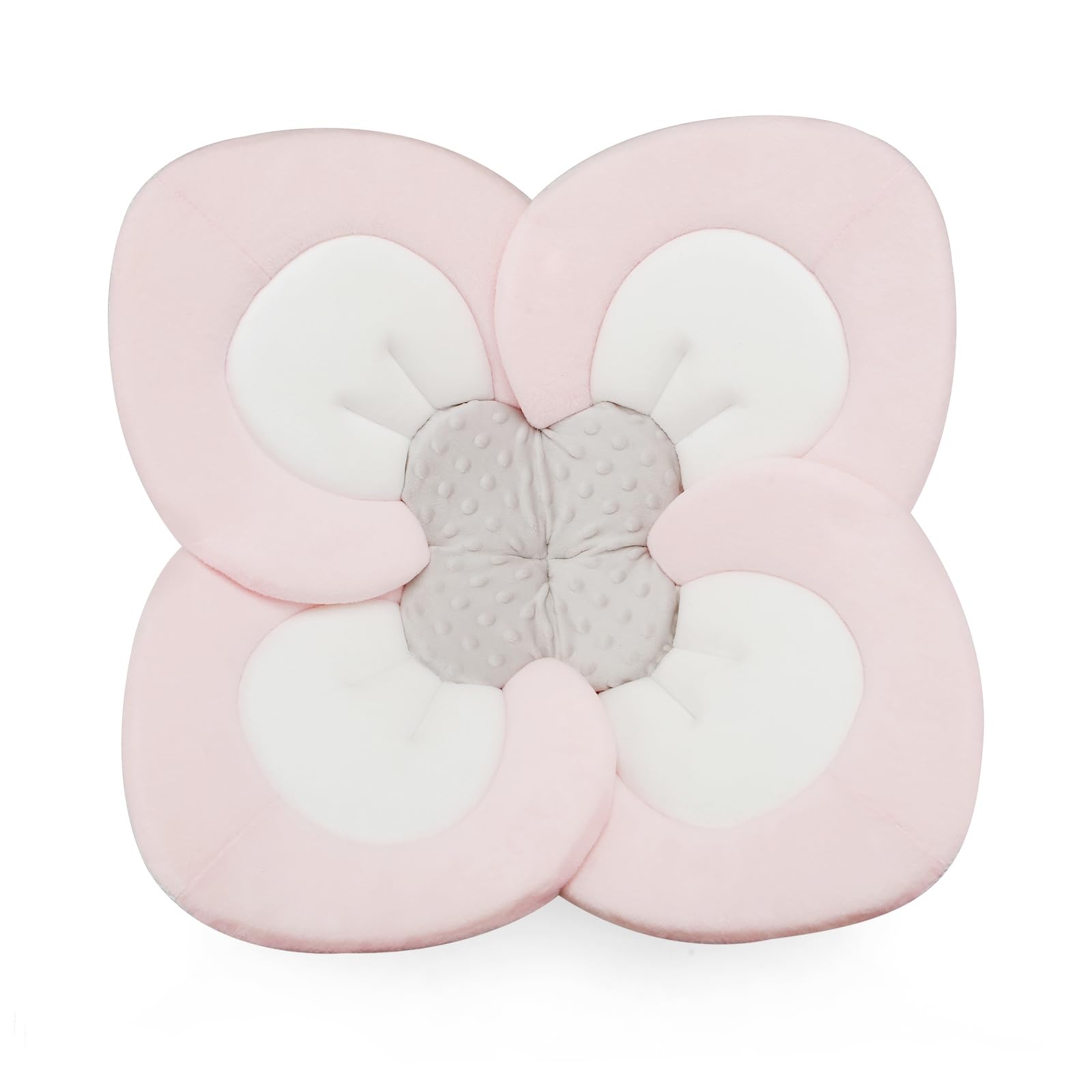 PandaEar Fleur de bain douce pour bébé pour lavabo, siège de bain portable, tapis de bain pour bébé, coussin de soutien, cadeau de douche (rose)